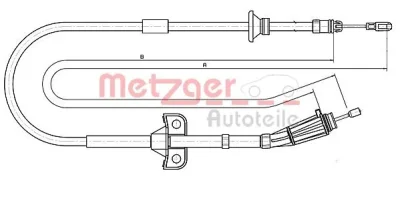 10.8189 METZGER Тросик, cтояночный тормоз