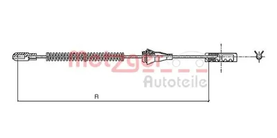 11.5959 METZGER Тросик, cтояночный тормоз