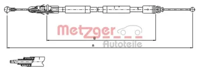 11.6804 METZGER Тросик, cтояночный тормоз