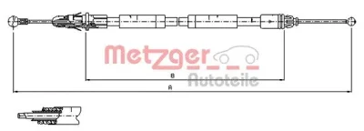 11.6805 METZGER Тросик, cтояночный тормоз