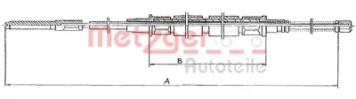 11.704 METZGER Тросик, cтояночный тормоз