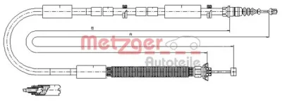 12.0706 METZGER Тросик, cтояночный тормоз