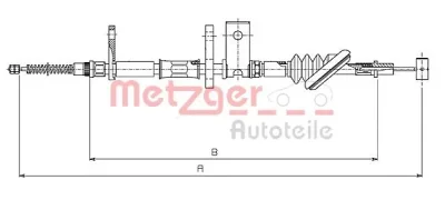 17.5020 METZGER Тросик, cтояночный тормоз