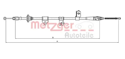 17.6026 METZGER Тросик, cтояночный тормоз