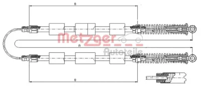 321.20 METZGER Тросик, cтояночный тормоз