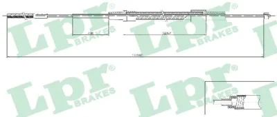 Тросик, cтояночный тормоз LPR/AP/RAL C0079B