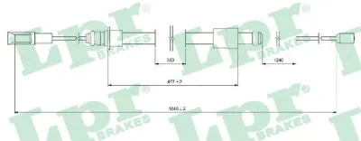 Тросик, cтояночный тормоз LPR/AP/RAL C0101B