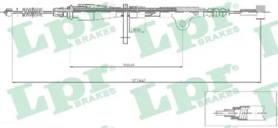 Тросик, cтояночный тормоз LPR/AP/RAL C0505B