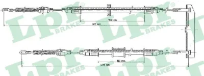 Тросик, cтояночный тормоз LPR/AP/RAL C0569B