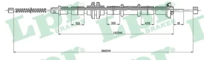 Тросик, cтояночный тормоз LPR/AP/RAL C1042B