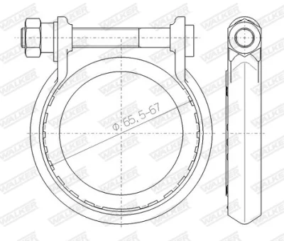 80739 WALKER Клемма, система выпуска