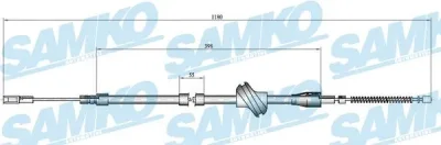 C0045B SAMKO Тросик, cтояночный тормоз