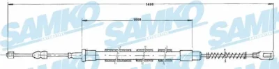 C0970B SAMKO Тросик, cтояночный тормоз