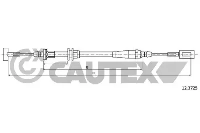 761063 CAUTEX Тросик, cтояночный тормоз