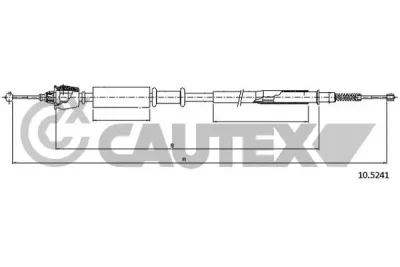 761728 CAUTEX Тросик, cтояночный тормоз