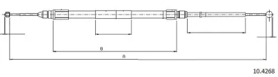 10.4268 CABOR Тросик, cтояночный тормоз