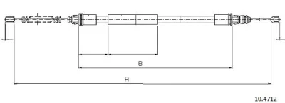 10.4712 CABOR Тросик, cтояночный тормоз