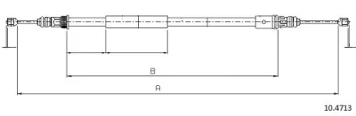 10.4713 CABOR Тросик, cтояночный тормоз