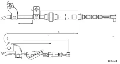 10.5234 CABOR Тросик, cтояночный тормоз