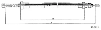 10.6011 CABOR Тросик, cтояночный тормоз