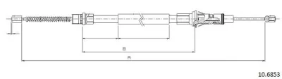 10.6853 CABOR Тросик, cтояночный тормоз