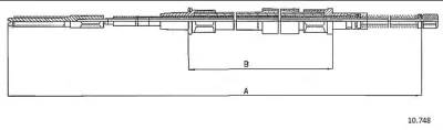 10.748 CABOR Тросик, cтояночный тормоз