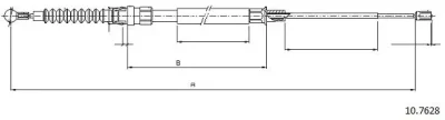 10.7628 CABOR Тросик, cтояночный тормоз