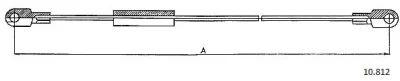 10.812 CABOR Тросик, cтояночный тормоз