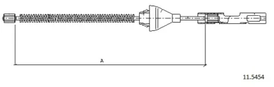 11.5454 CABOR Тросик, cтояночный тормоз