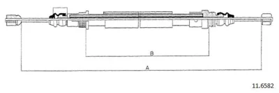 11.6582 CABOR Тросик, cтояночный тормоз