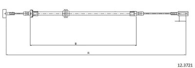 12.3721 CABOR Тросик, cтояночный тормоз
