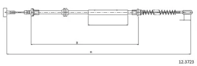 12.3723 CABOR Тросик, cтояночный тормоз
