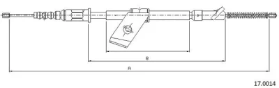 17.0014 CABOR Тросик, cтояночный тормоз