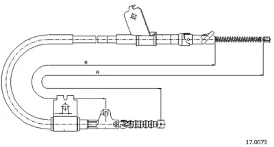 17.0073 CABOR Тросик, cтояночный тормоз