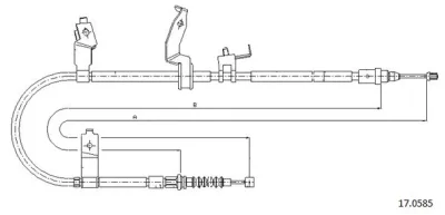17.0585 CABOR Тросик, cтояночный тормоз