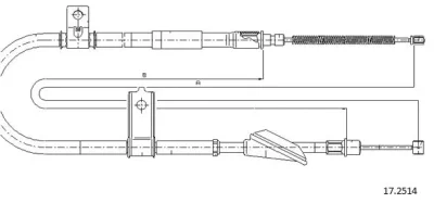 17.2514 CABOR Тросик, cтояночный тормоз