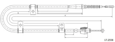 17.2558 CABOR Тросик, cтояночный тормоз