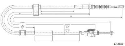 17.2559 CABOR Тросик, cтояночный тормоз