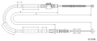 17.2726 CABOR Тросик, cтояночный тормоз