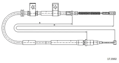 17.3502 CABOR Тросик, cтояночный тормоз