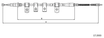 17.3503 CABOR Тросик, cтояночный тормоз