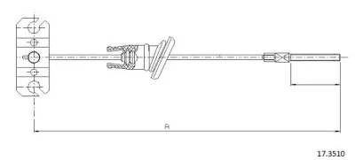 17.3510 CABOR Тросик, cтояночный тормоз