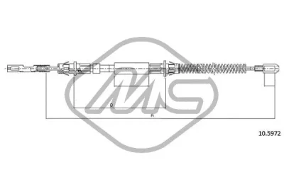 Тросик, cтояночный тормоз METALCAUCHO 82515