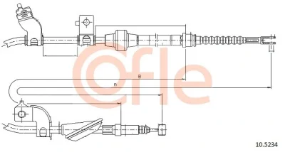10.5234 COFLE Тросик, cтояночный тормоз