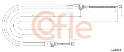 Тросик, cтояночный тормоз COFLE 10.6893