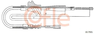 10.7501 COFLE Тросик, cтояночный тормоз