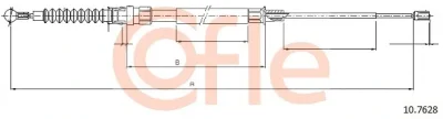 10.7628 COFLE Тросик, cтояночный тормоз