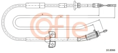 10.8066 COFLE Тросик, cтояночный тормоз