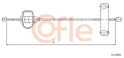 11.5501 COFLE Тросик, cтояночный тормоз