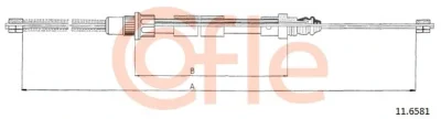 11.6581 COFLE Тросик, cтояночный тормоз